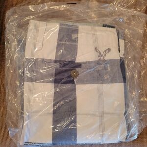 Men's Plaid American Eagle Button-Front Shorts Brand New Size 42